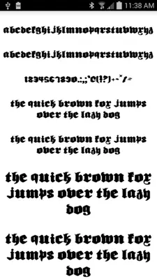 Gothic Fonts 50 android App screenshot 4